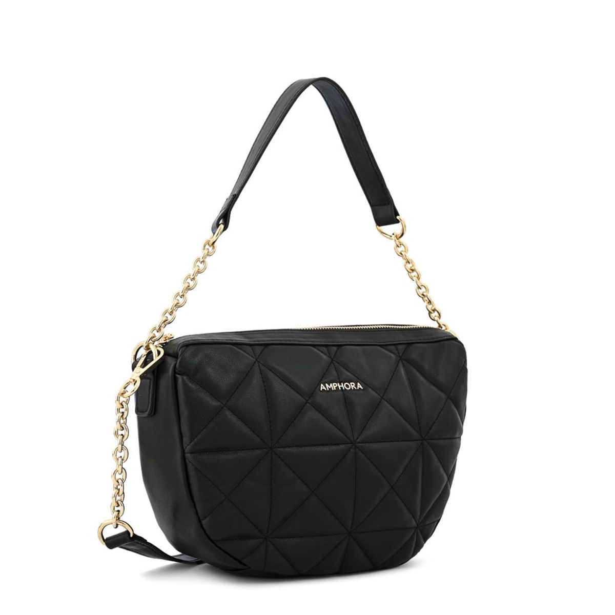 AMPHORA - Cartera bandolera michelle mediana negro