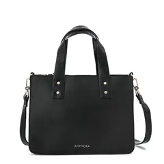 AMPHORA - Cartera dos asas mediana rivoli Negro especial
