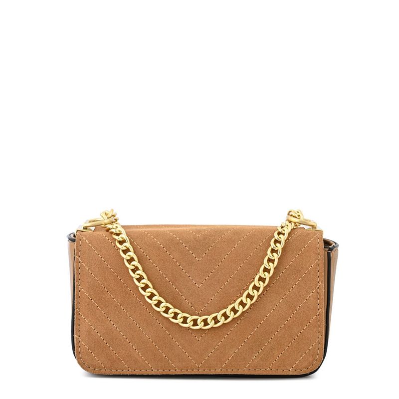 AMPHORA - Cartera bandolera con tapa pequeña molly camel