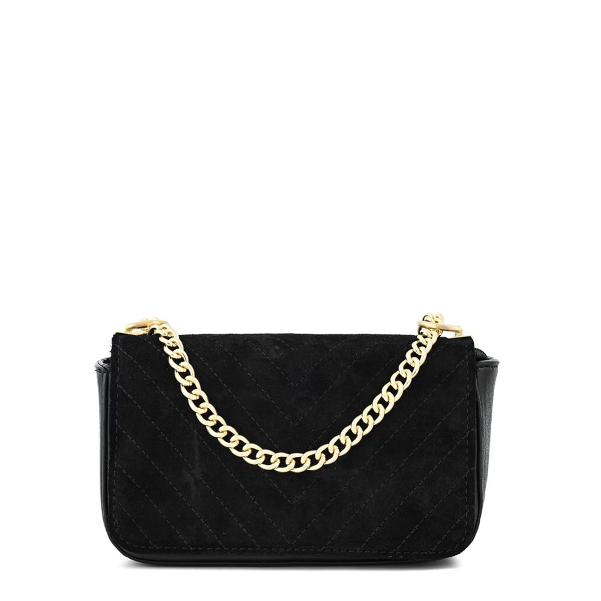 AMPHORA - Cartera bandolera con tapa molly pequeña negro