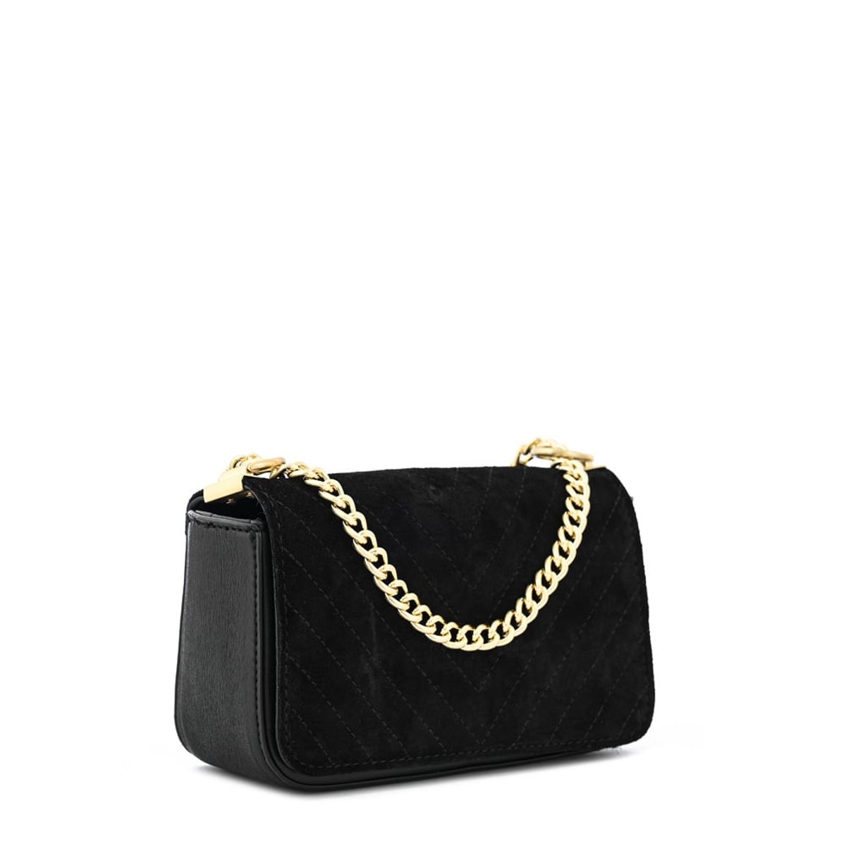 AMPHORA - Cartera bandolera con tapa molly pequeña negro
