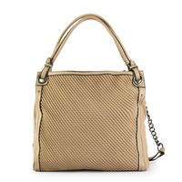 Cartera tote tres divisiones eda grande beige oscuro