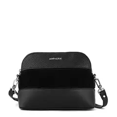 AMPHORA - Cartera Bandolera pequeña sabu Negro especial