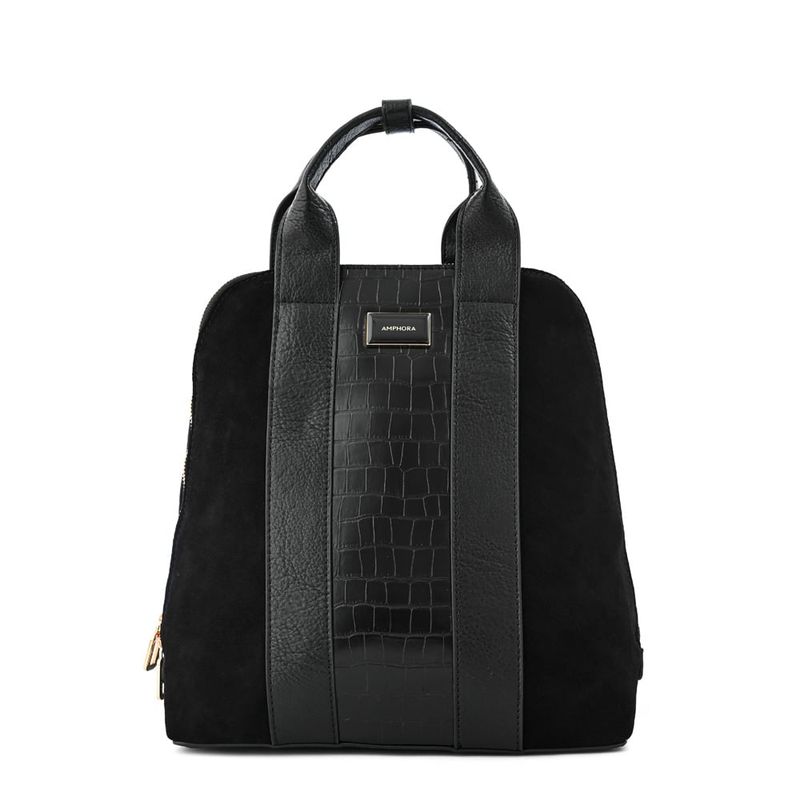 AMPHORA - Mochila mediana marceau Negro especial