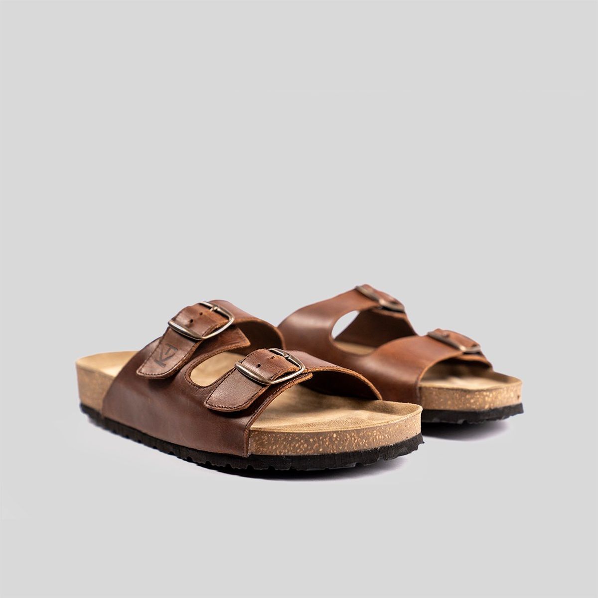 TRAUKO - Sandalia Hombre Cuero Café Trauko Rapanui