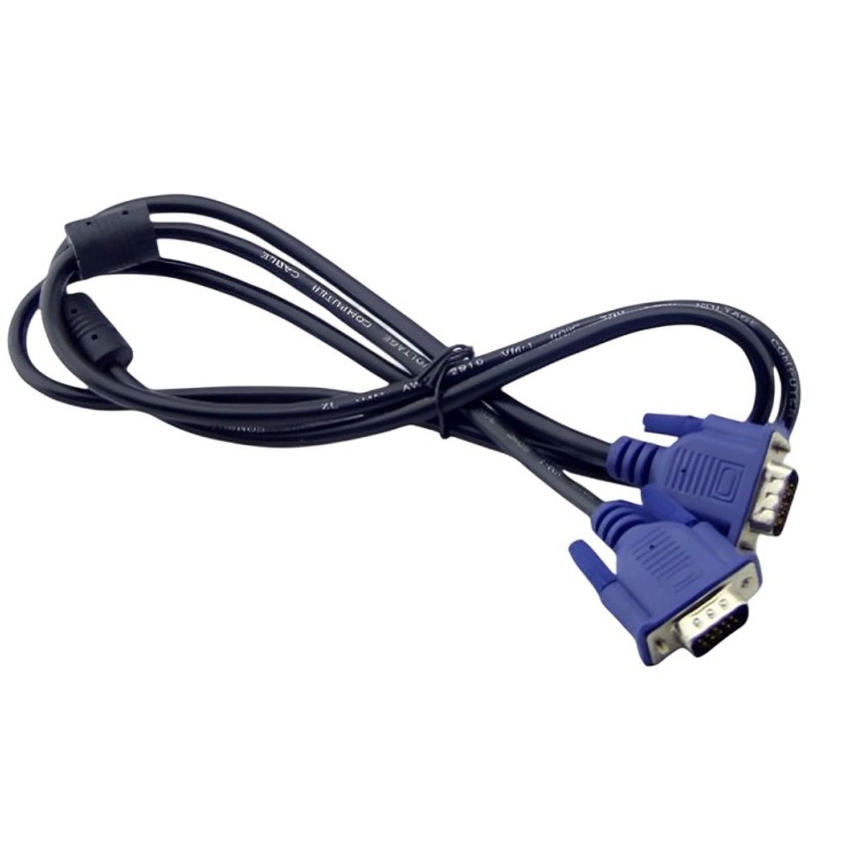 OEM - Cable VGA 1.5m con Doble Filtro en Color Azul