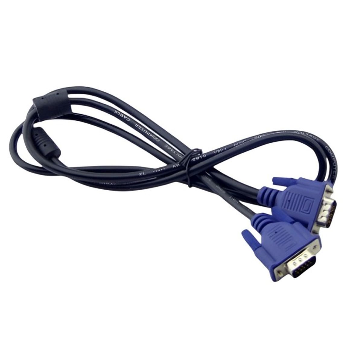 OEM - Cable VGA 1.5m con Doble Filtro en Color Azul