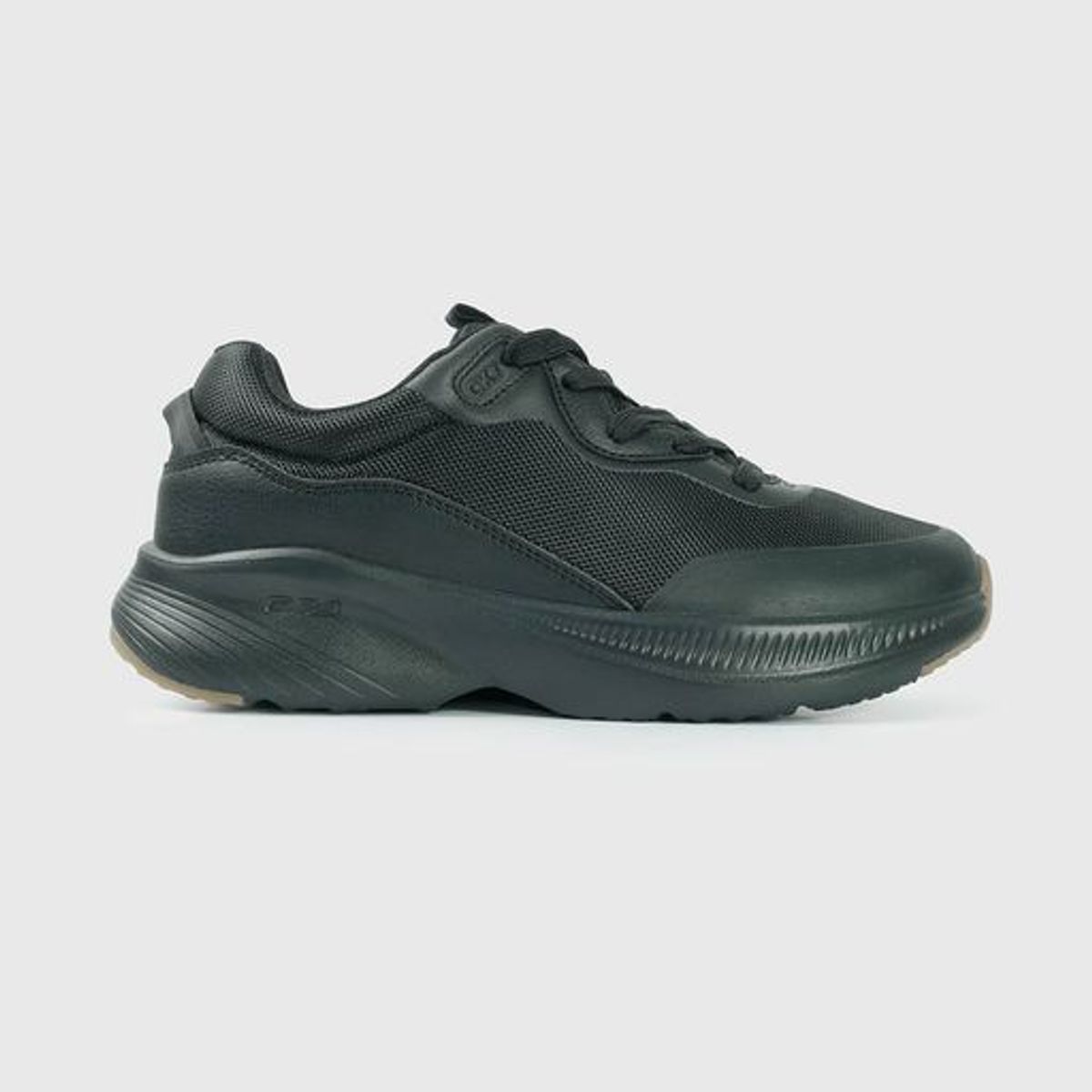 COLLOKY - Zapatilla Escolar Negra con Cordón de niño