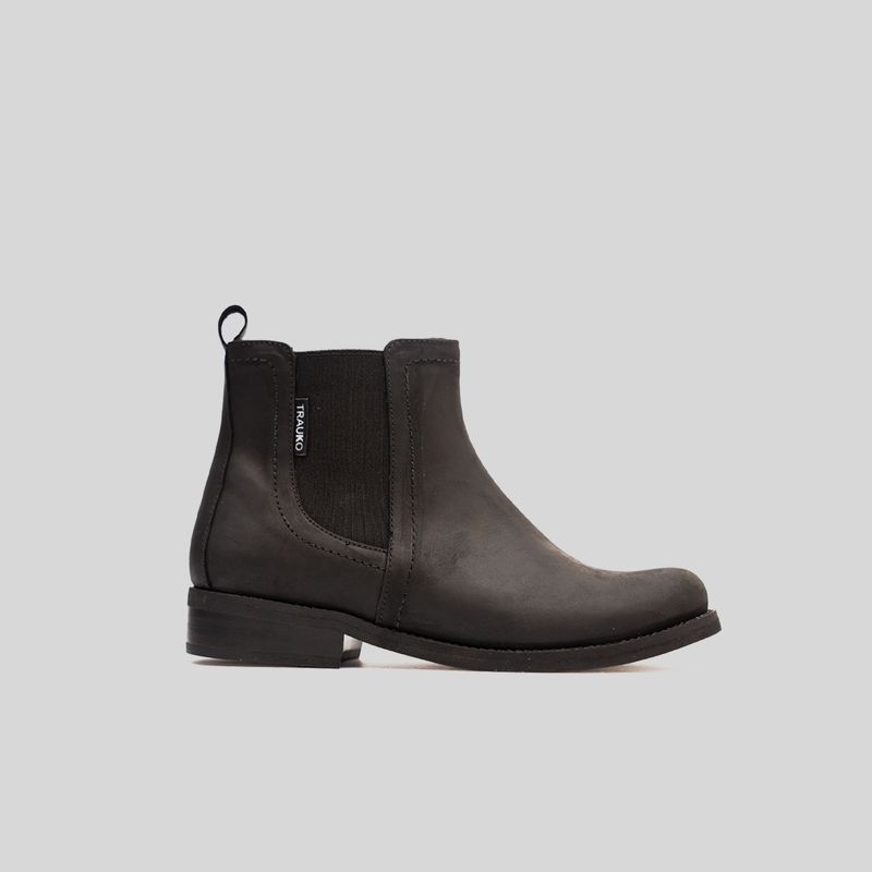 TRAUKO - Zapato Mujer Cuero Negro Trauko Chelsea