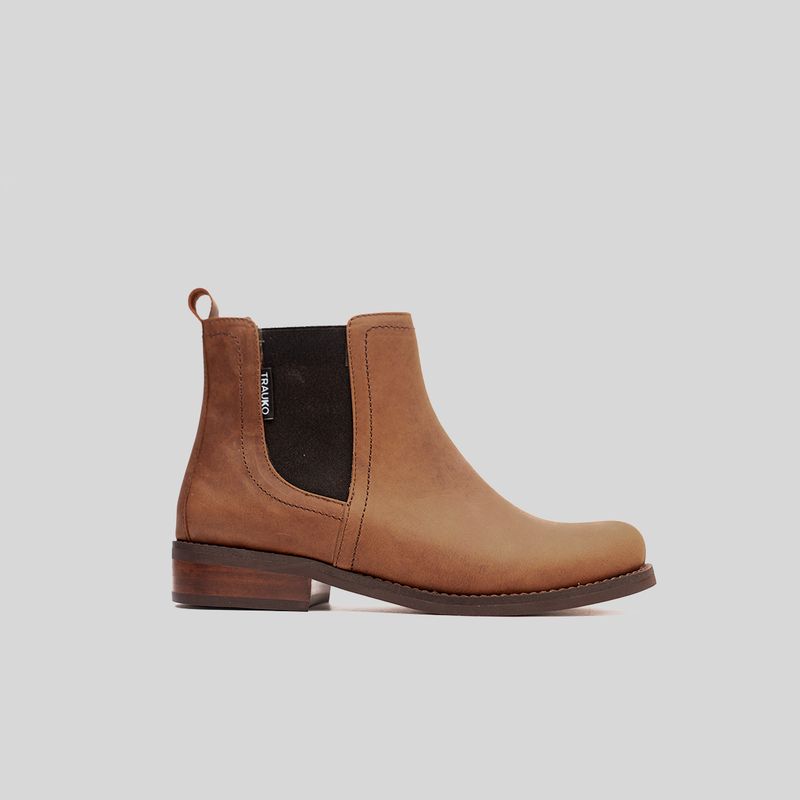 TRAUKO - Zapato Mujer Cuero Café Trauko Chelsea