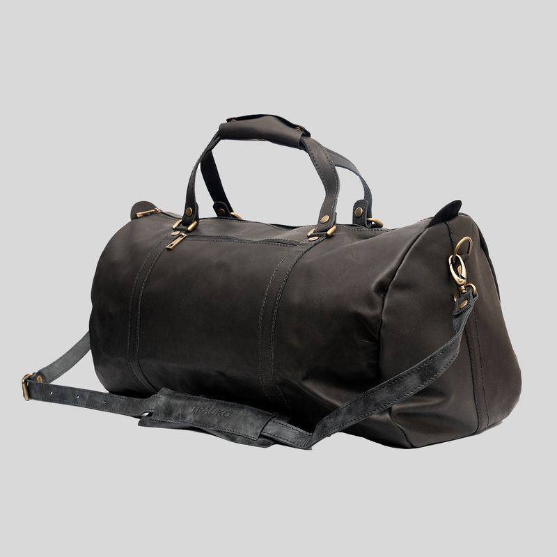 TRAUKO - Bolso Unisex Cuero Negro Trauko Ravello