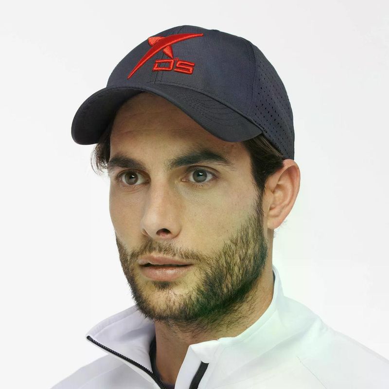 DROP SHOT - Gorra NAOS Gris - Azul Marino