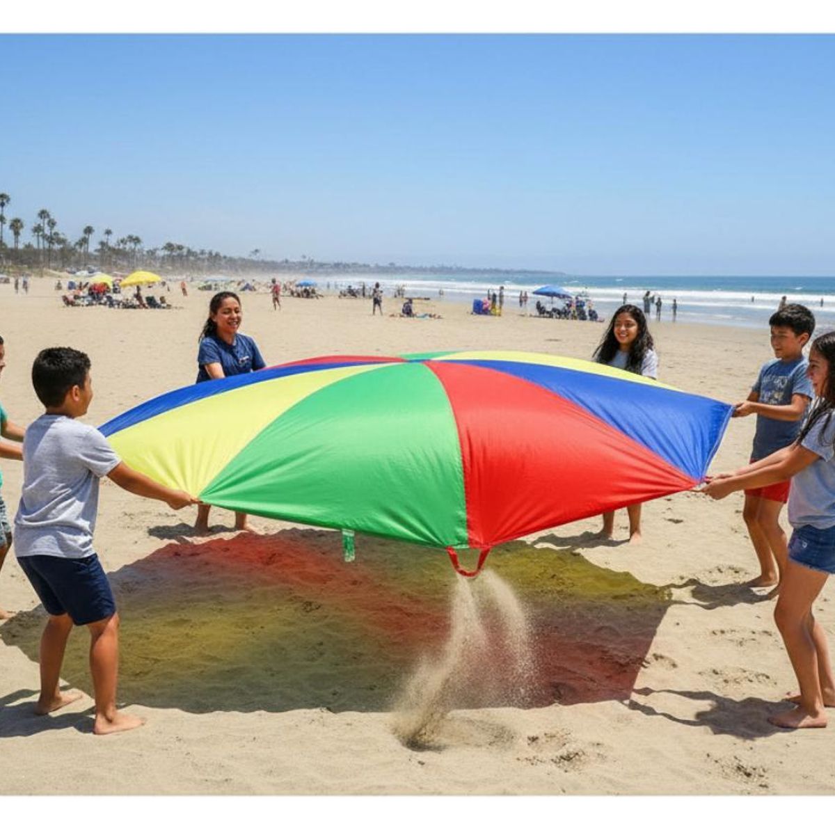 HAOKIDS - Paracaídas o parachute para dinámicas de juego grupal