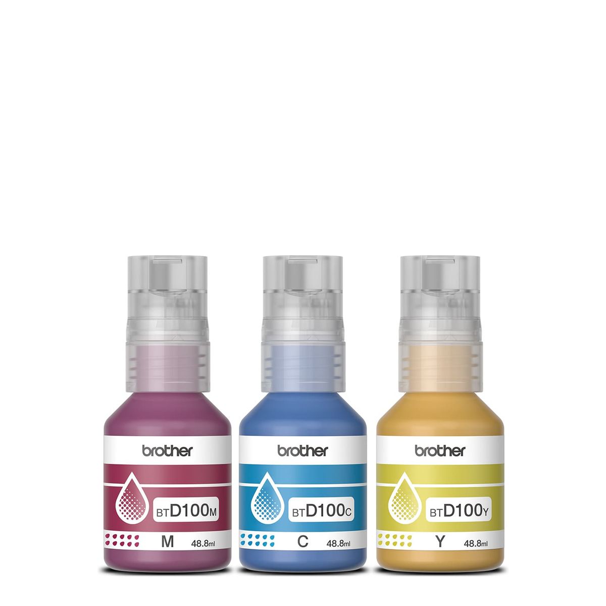 BROTHER - Pack Tintas Brother BTD100 - Cian Magenta y Amarillo