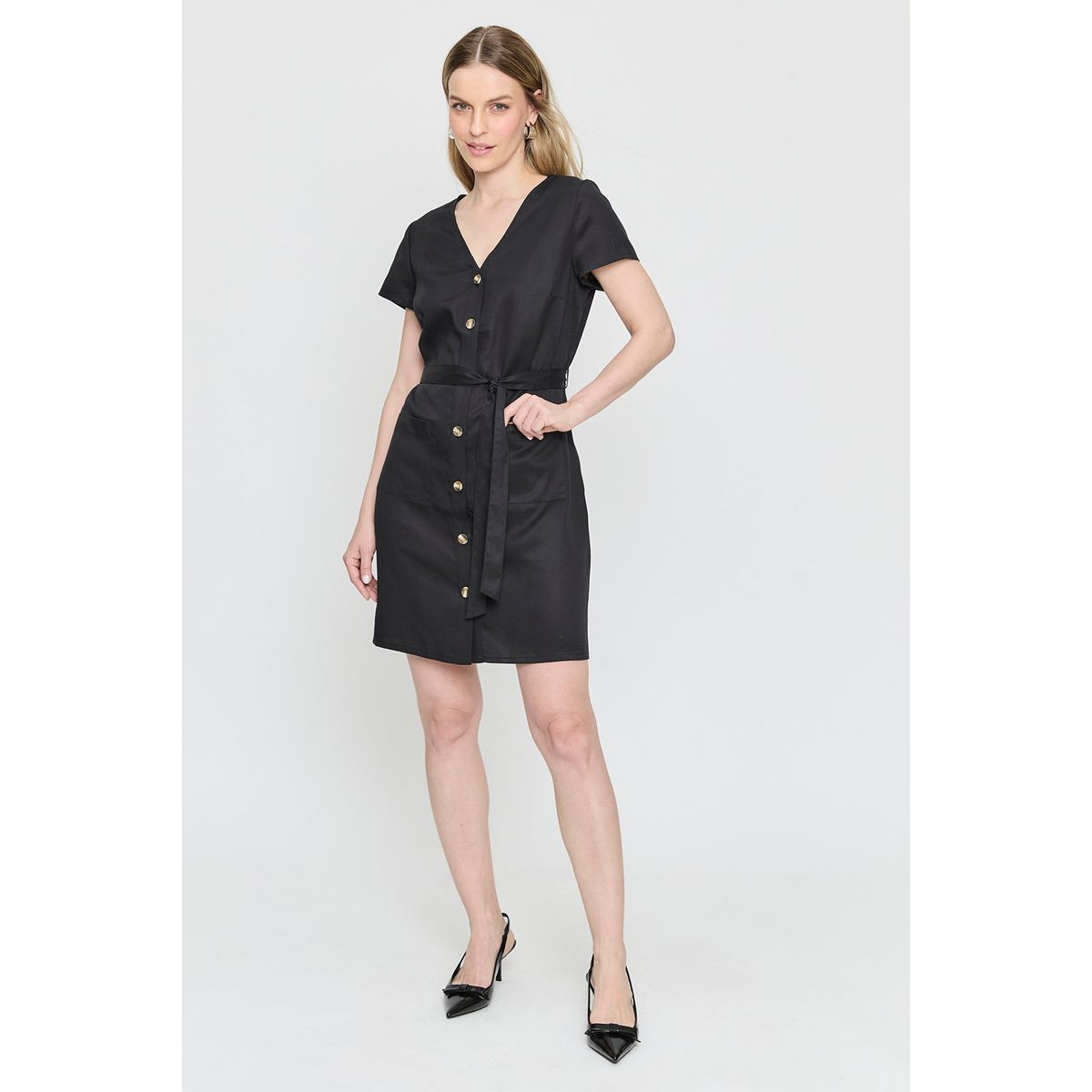 ASH - Vestido Corto Negro Mujer Ash