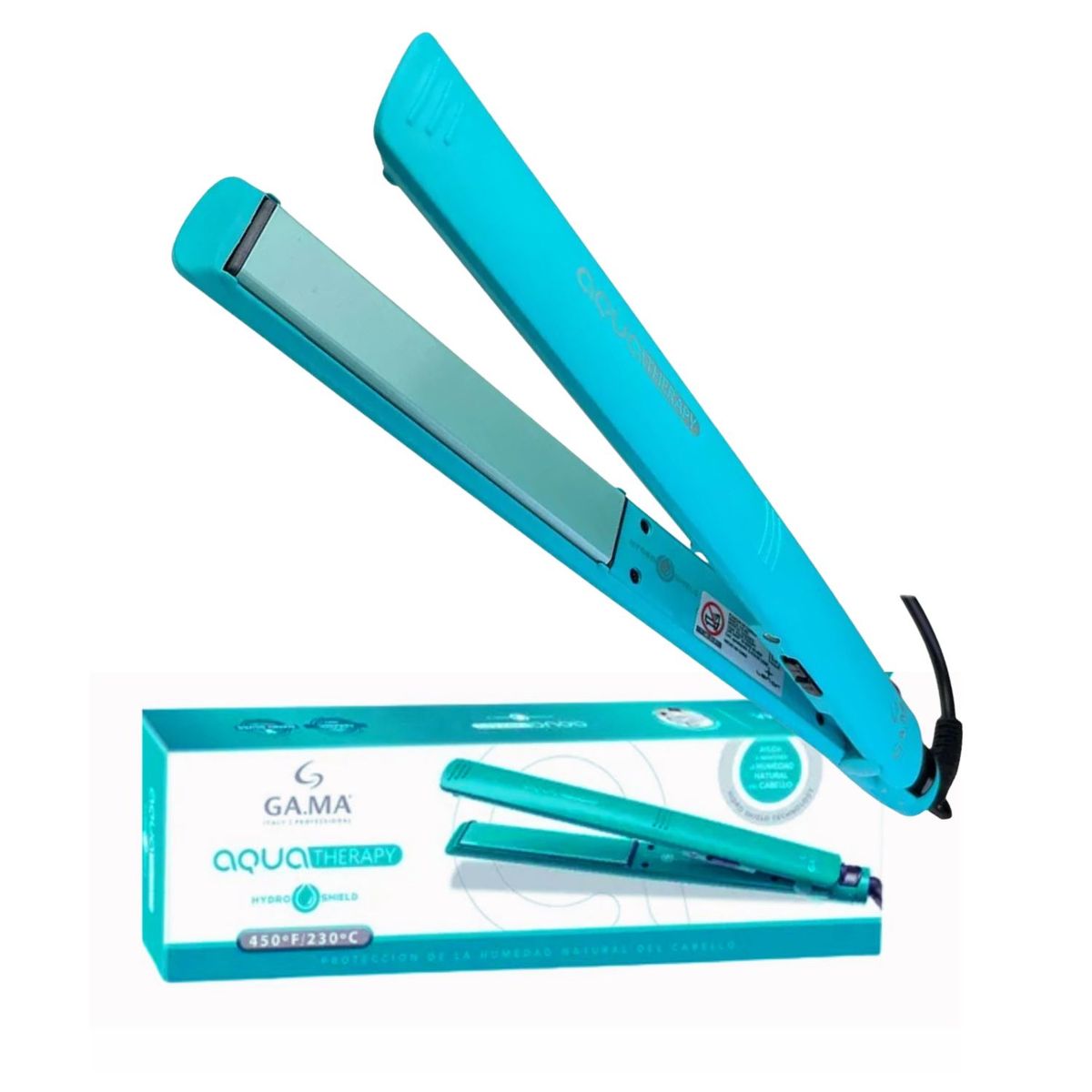 GAMA - Plancha Gama Alisadora Aqua Theraphy Ceramic Ion Hidrata y Protege