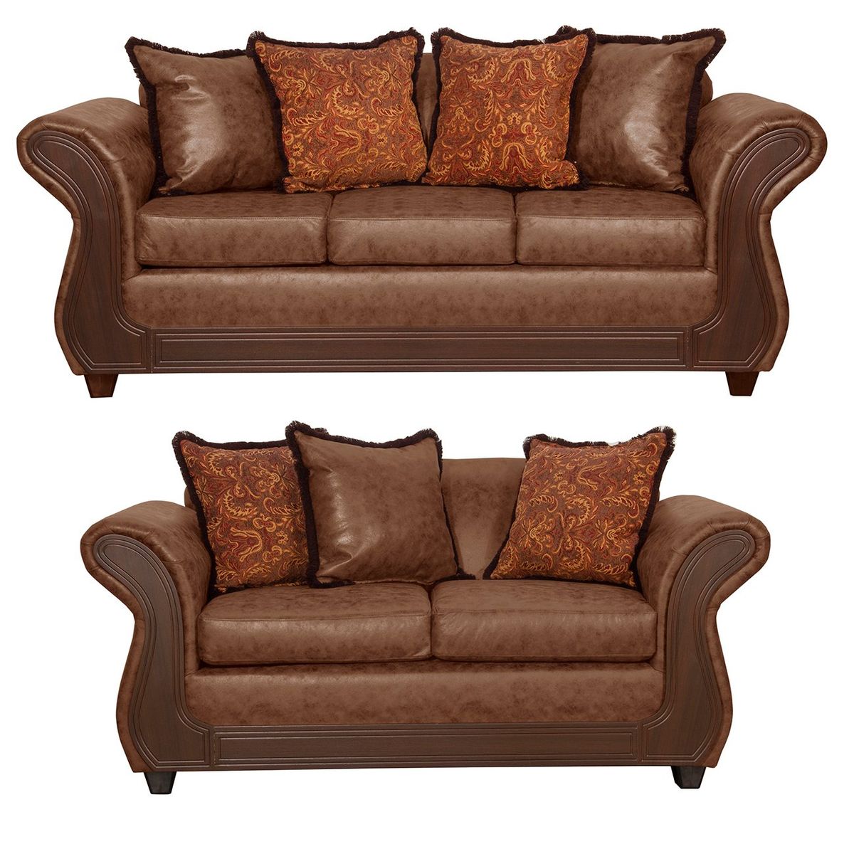 BLACK FACTORY - Juego de Living 3 2 Palermo Terracota.