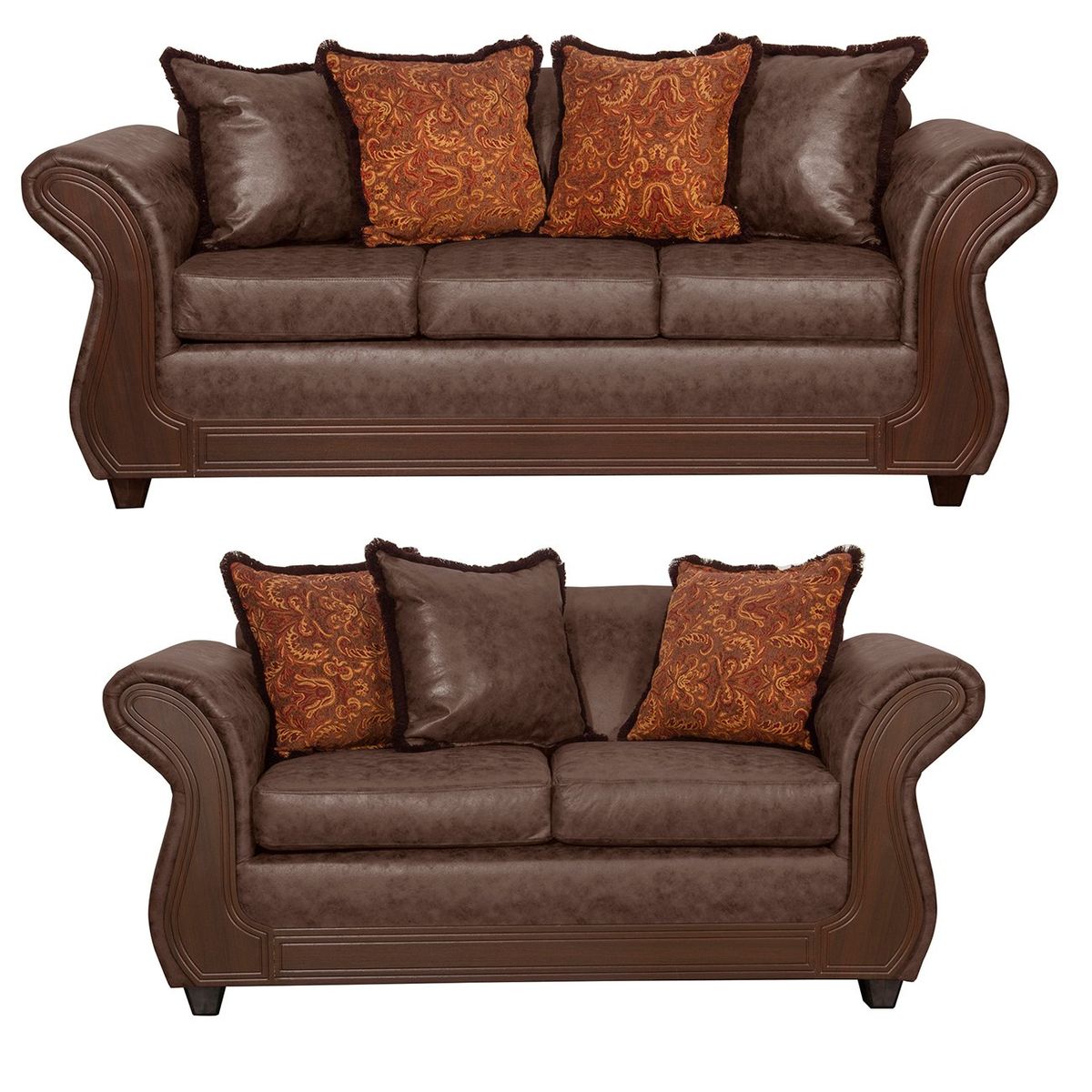 BLACK FACTORY - Juego de Living 3 2 Palermo Chocolate.