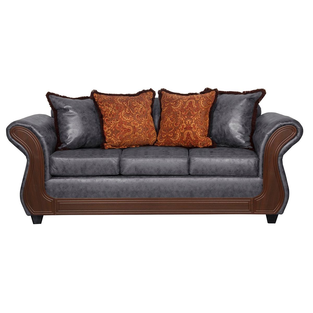 BLACK FACTORY - Juego de Living 3 2 Palermo Gris.