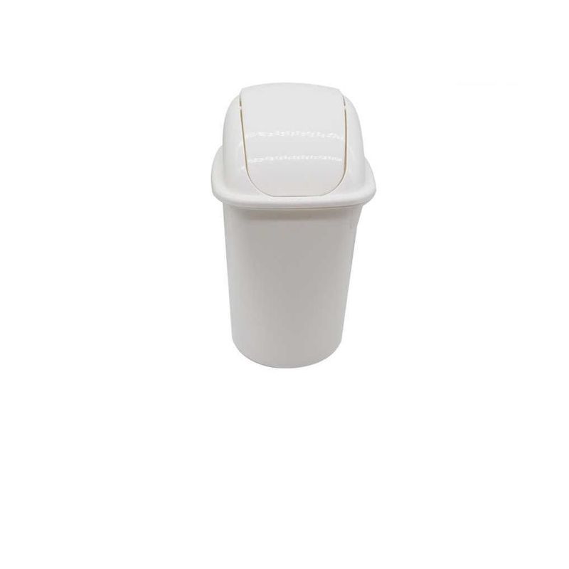 GENERICO - Bote De Basura De Plástico con Tapa Blanco