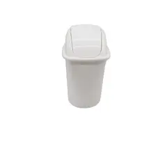 GENERICO - Bote De Basura De Plástico con Tapa Blanco