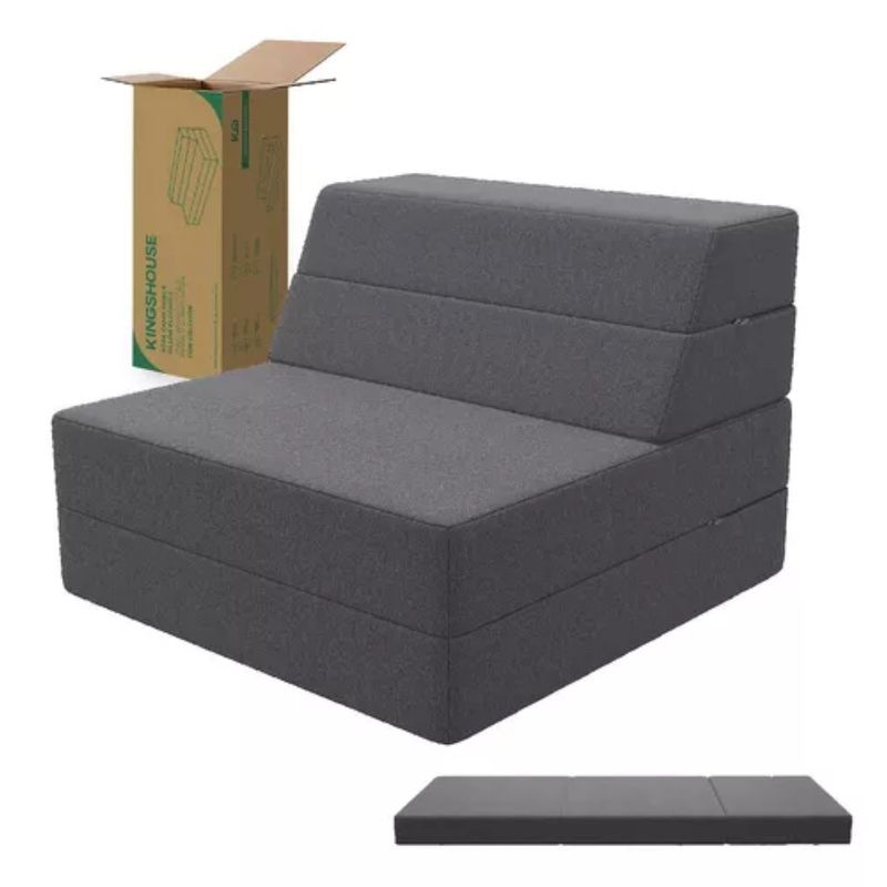 LUMAX - Sofa Cama Sillon Plegable Individual 2 En 1 Multifuncional