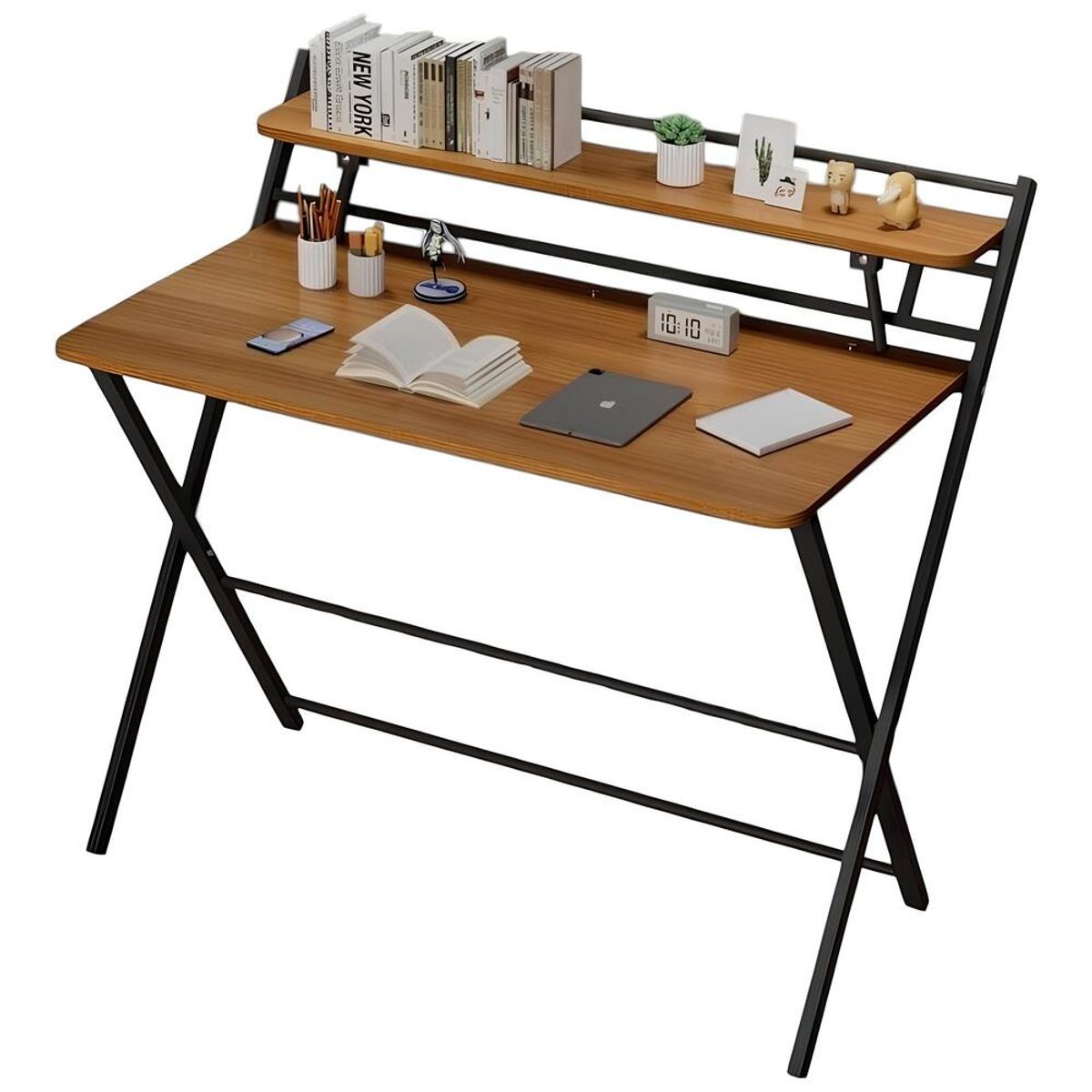 LUBABYCAS - Escritorio Plegable 100x50x93cm Con Repisa By LuBabycas