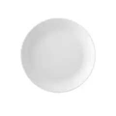 GENERICO - SET DE 6 PLATOS DE MELAMINA REDONDO SIN BORDE BLANCO 23 CM L