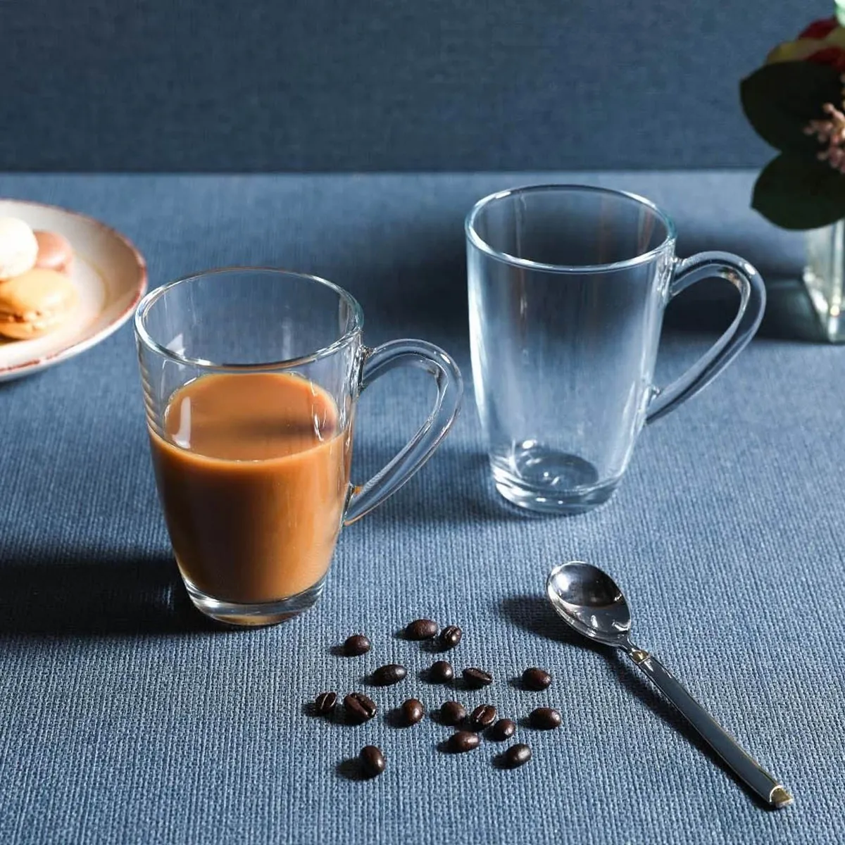 IMAHE - SET 2 TAZA DE VIDRIO 325 CC LINEA ACUA