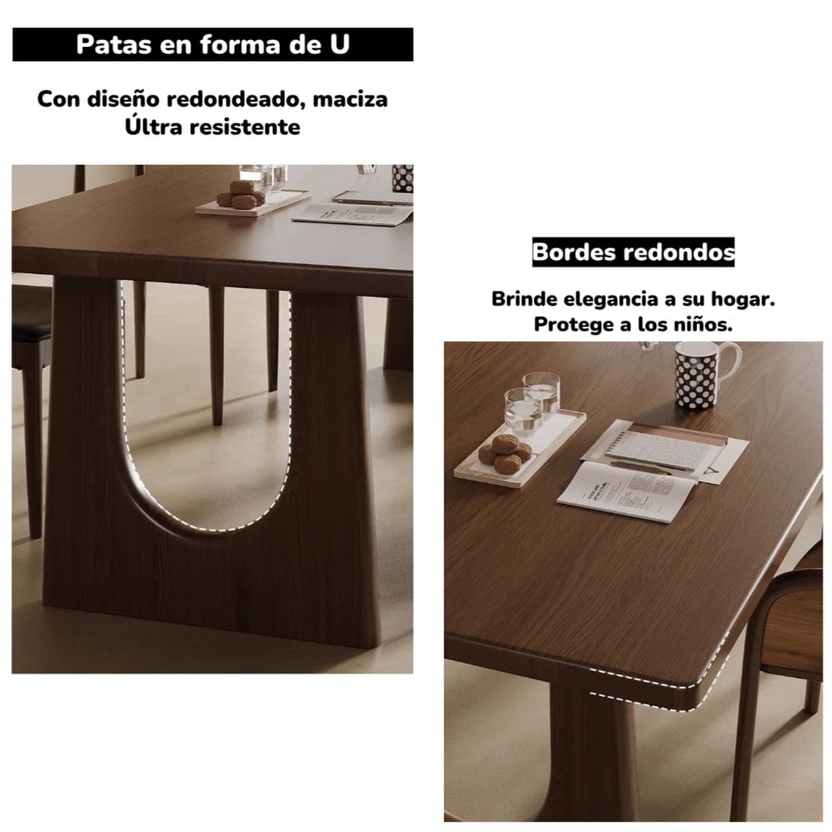 LUBABYCAS - Comedor De Madera 160x80x70cm North By LuBabycas