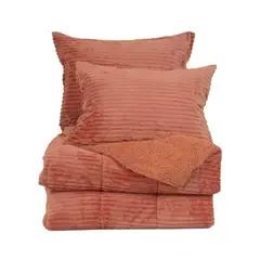 MASHINI - Plumón Corduroy Coral Sherpa 15 P Terracota