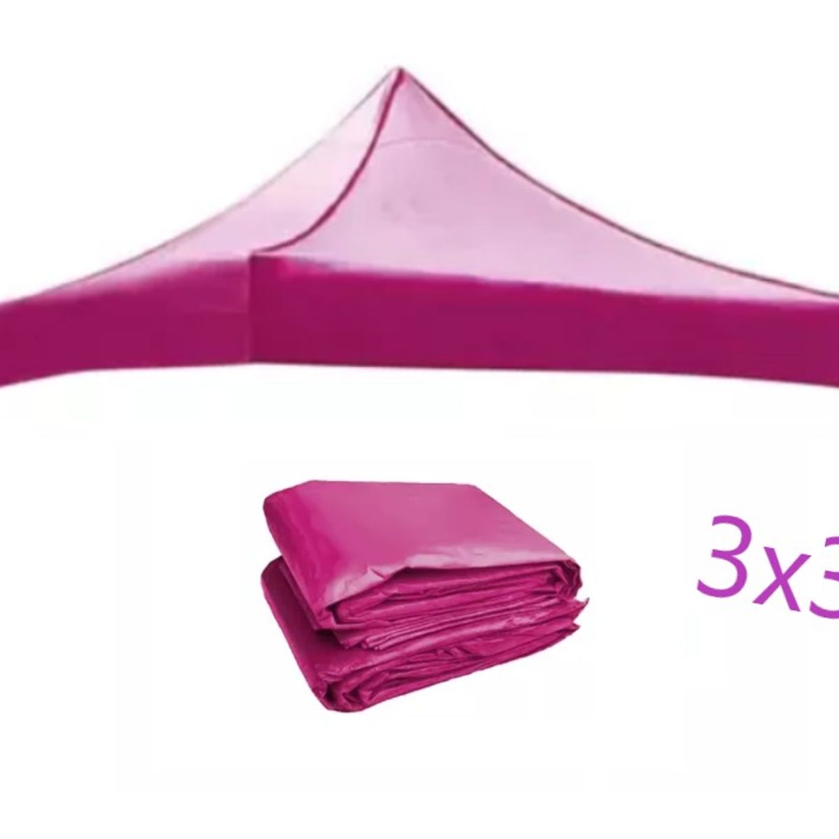 COMPRAPO - Carpa Lona Repuesto para Toldo 3x3 Impermeable Filtro UV Rosa