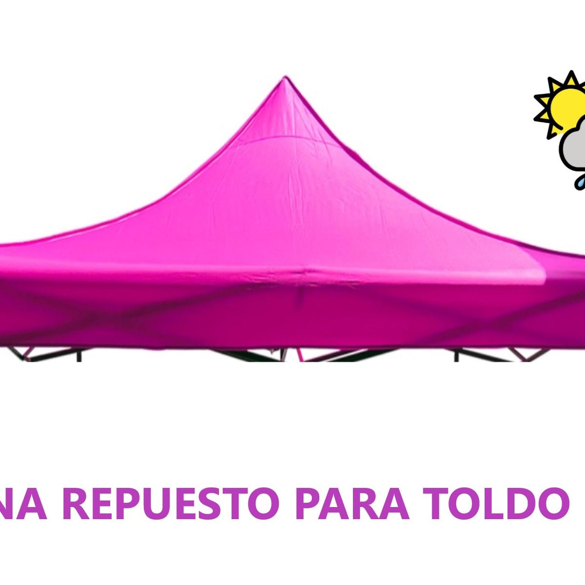 COMPRAPO - Carpa Lona Repuesto para Toldo 3x3 Impermeable Filtro UV Rosa