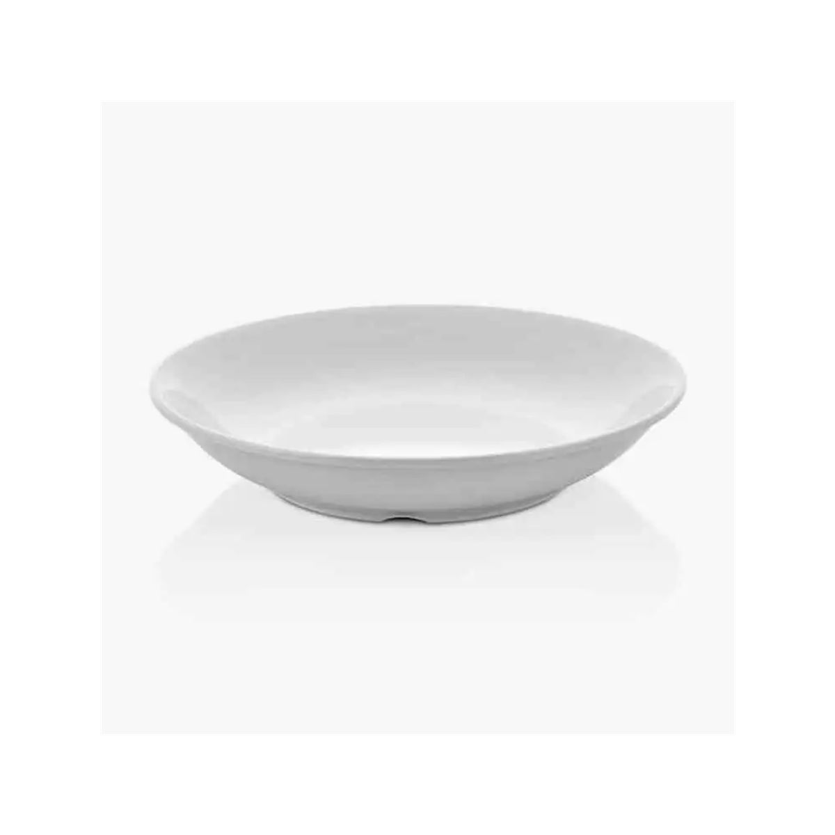 GENERICO - SET DE 6 PLATOS DE MELAMINA HONDO SIN BORDE BLANCO 19 CM LIN