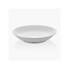 GENERICO - SET DE 6 PLATOS DE MELAMINA HONDO SIN BORDE BLANCO 19 CM LIN