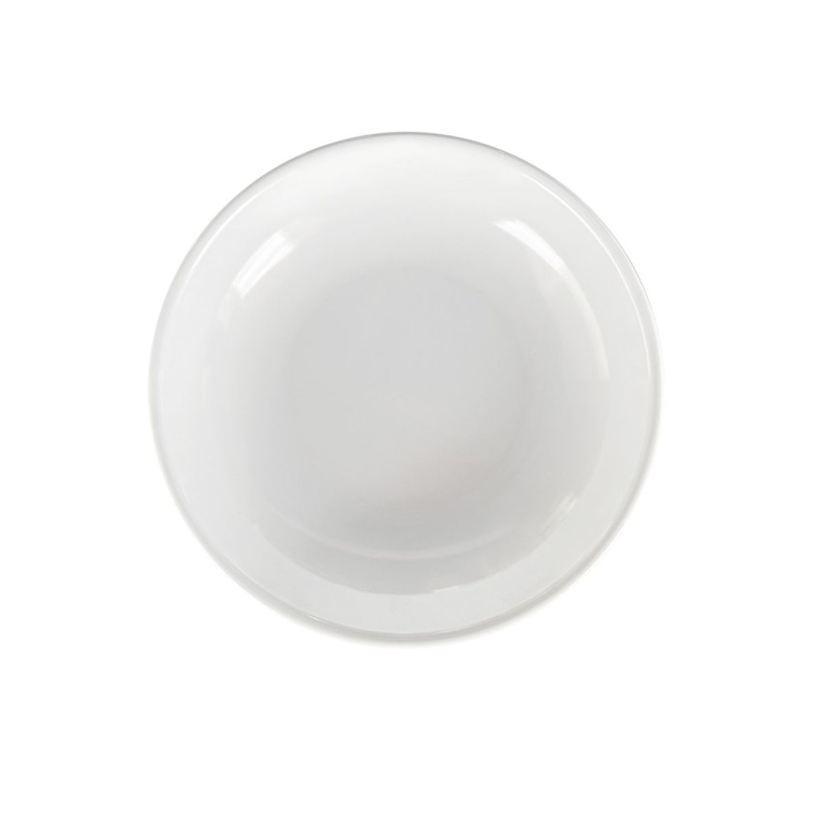 GENERICO - SET DE 6 PLATOS DE MELAMINA HONDO SIN BORDE BLANCO 19 CM LIN