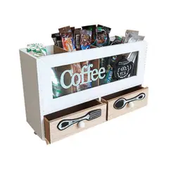GENERICO - Caja De Te 4 Divisiones Con Cajones Estacion De Café Oficina