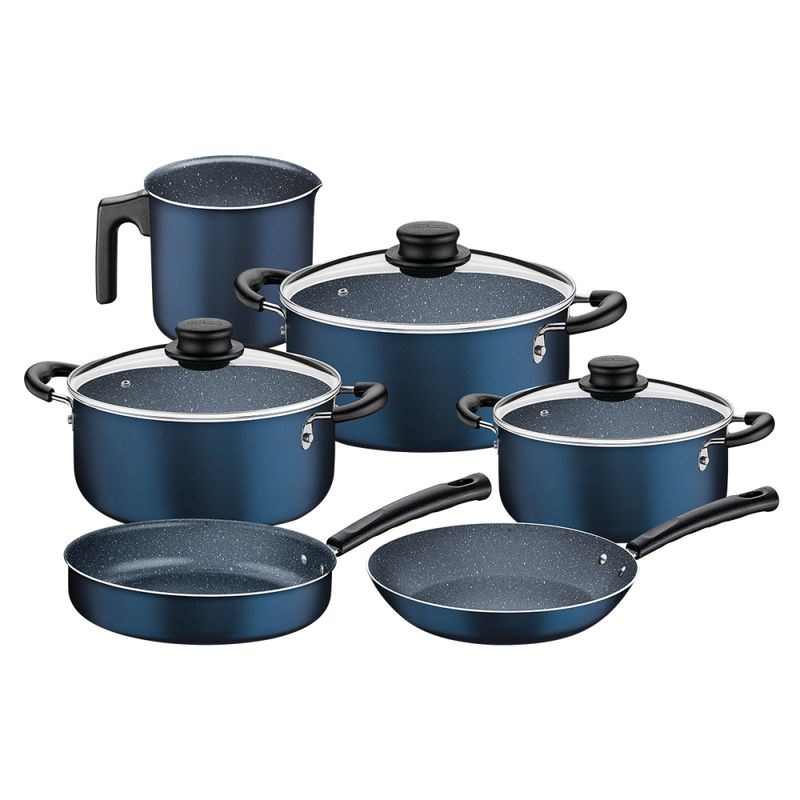 TRAMONTINA - Tramontina Batería De Cocina 9 Piezas Azul