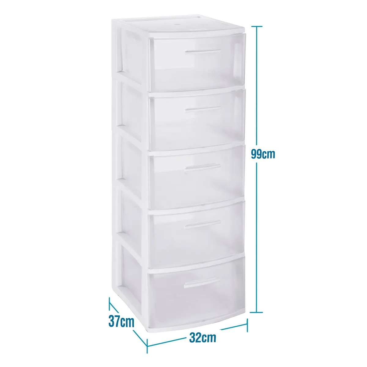 QRUBBER - Cajonero 5 Niveles Eclypse Blanco MQ QRubber