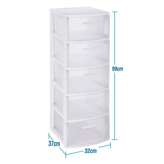 QRUBBER - Cajonero 5 Niveles Eclypse Blanco MQ QRubber