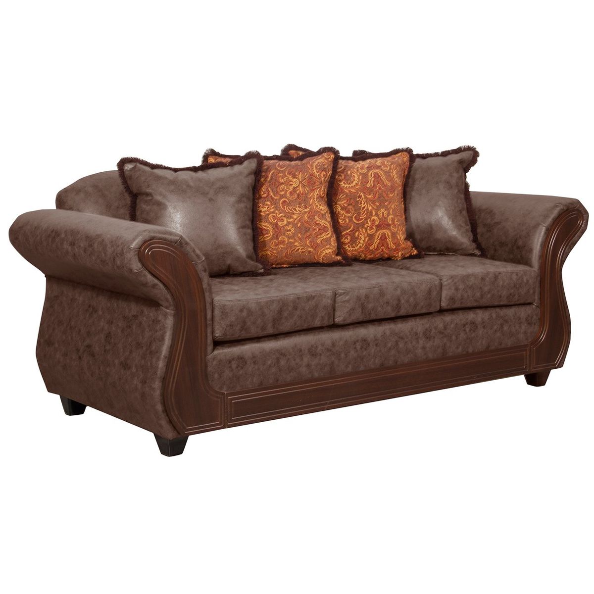 BLACK FACTORY - Sofá 3 Cuerpos Palermo Chocolate