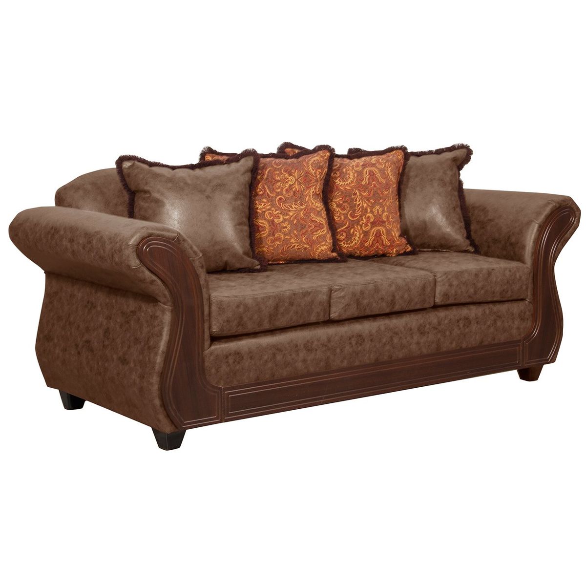 BLACK FACTORY - Sofá 3 Cuerpos Palermo Café