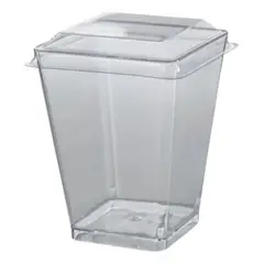 GENERICO - Vaso Acrílico Con Tapa 150 Ml - 10 Unidades