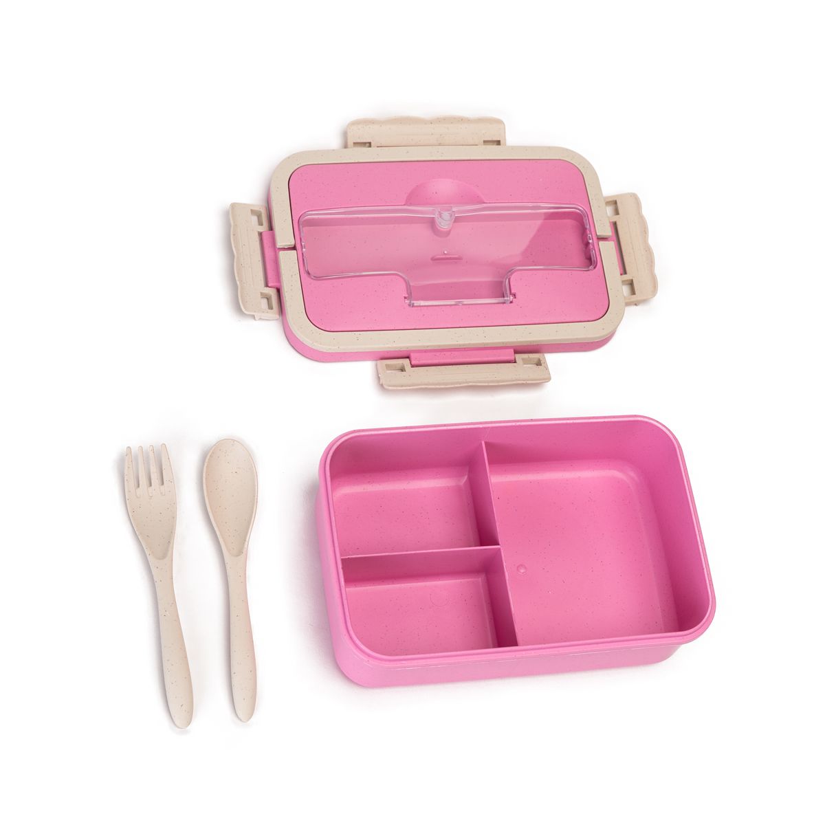 CHINITOWN - Lonchera Hermética Tres Compartimientos Rosado Chinitown