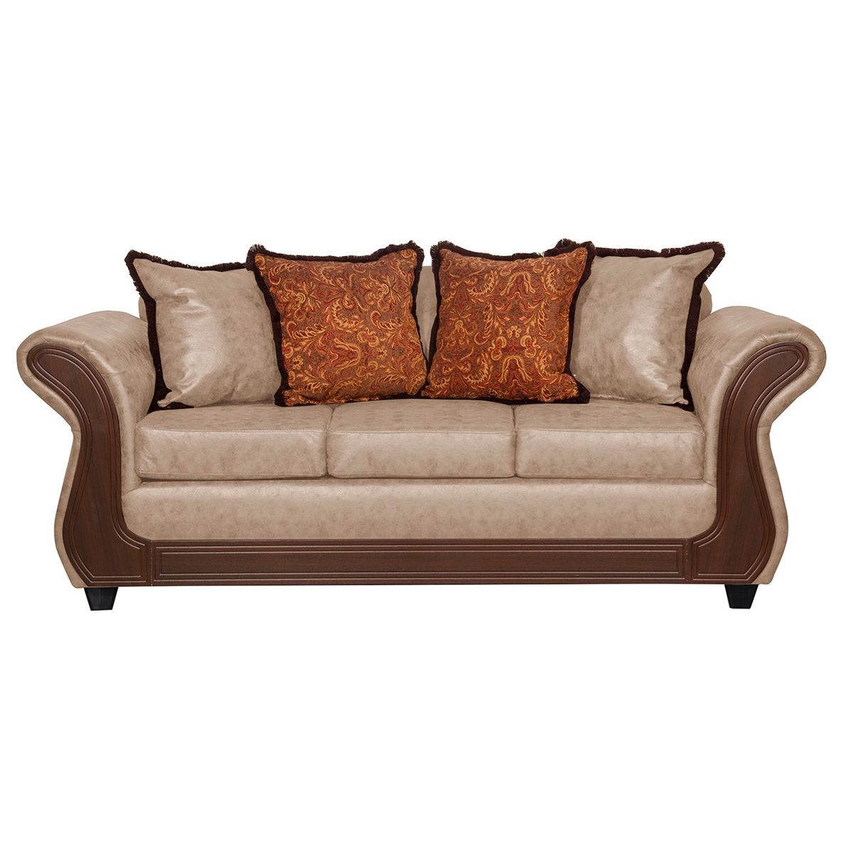 BLACK FACTORY - Sofá 3 Cuerpos Palermo Beige