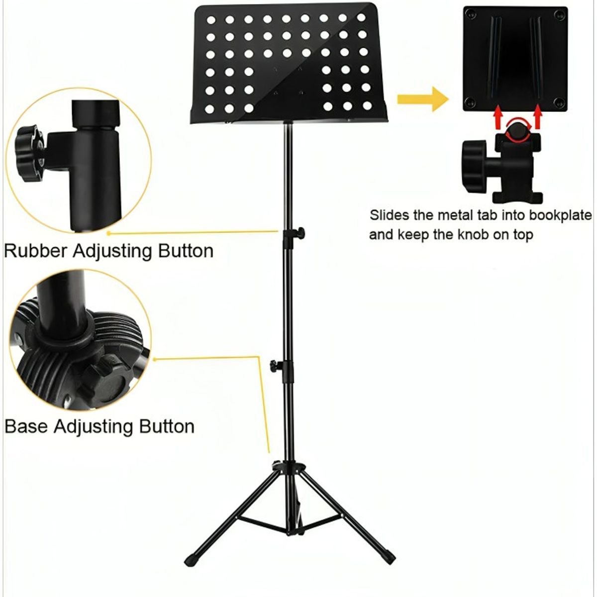 OEM - Atril De Partitura Grande Con Altura Regulable