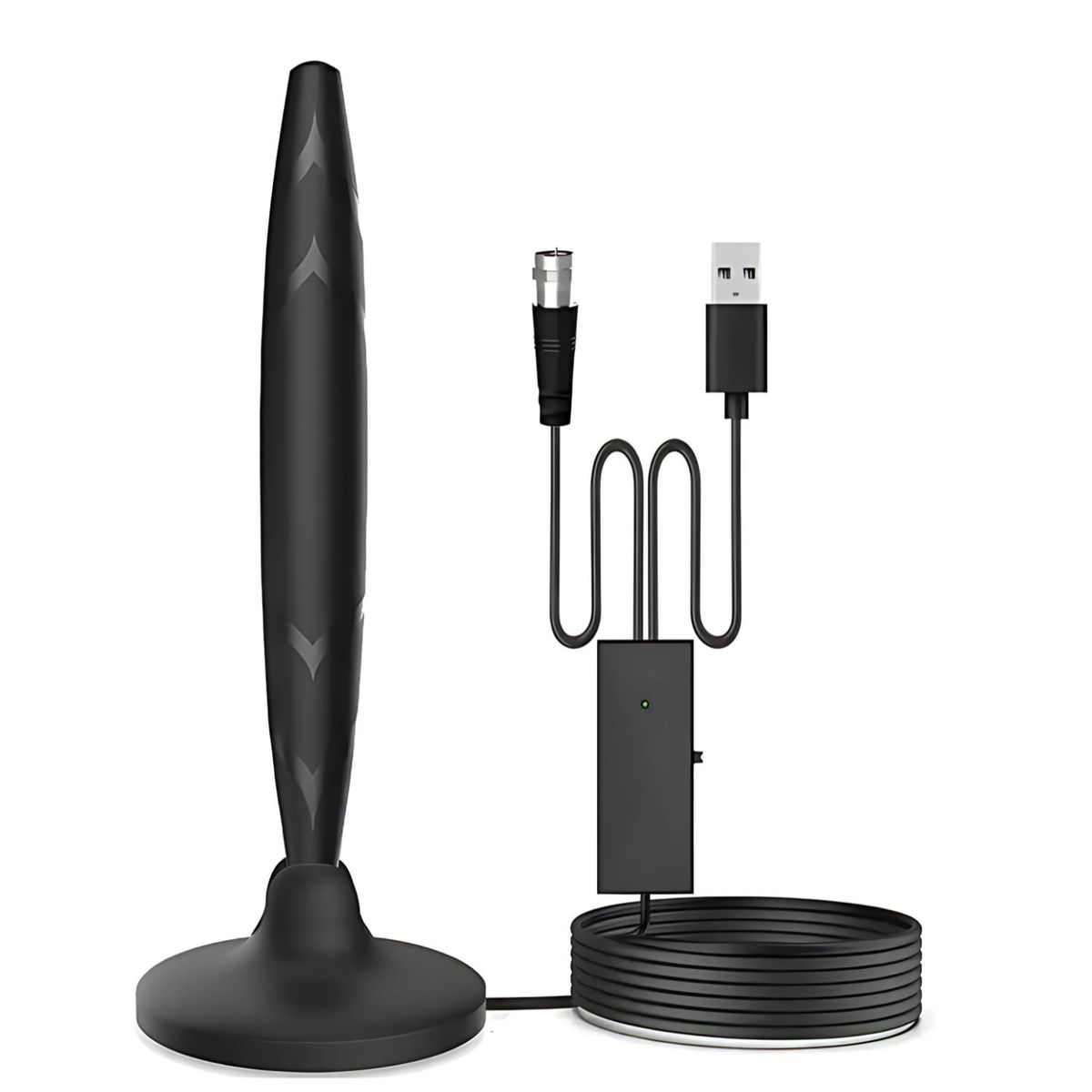 TECNOLAB - Antena Digital TV 25dB Larga Con Amplificador Y Cable 3m - SC