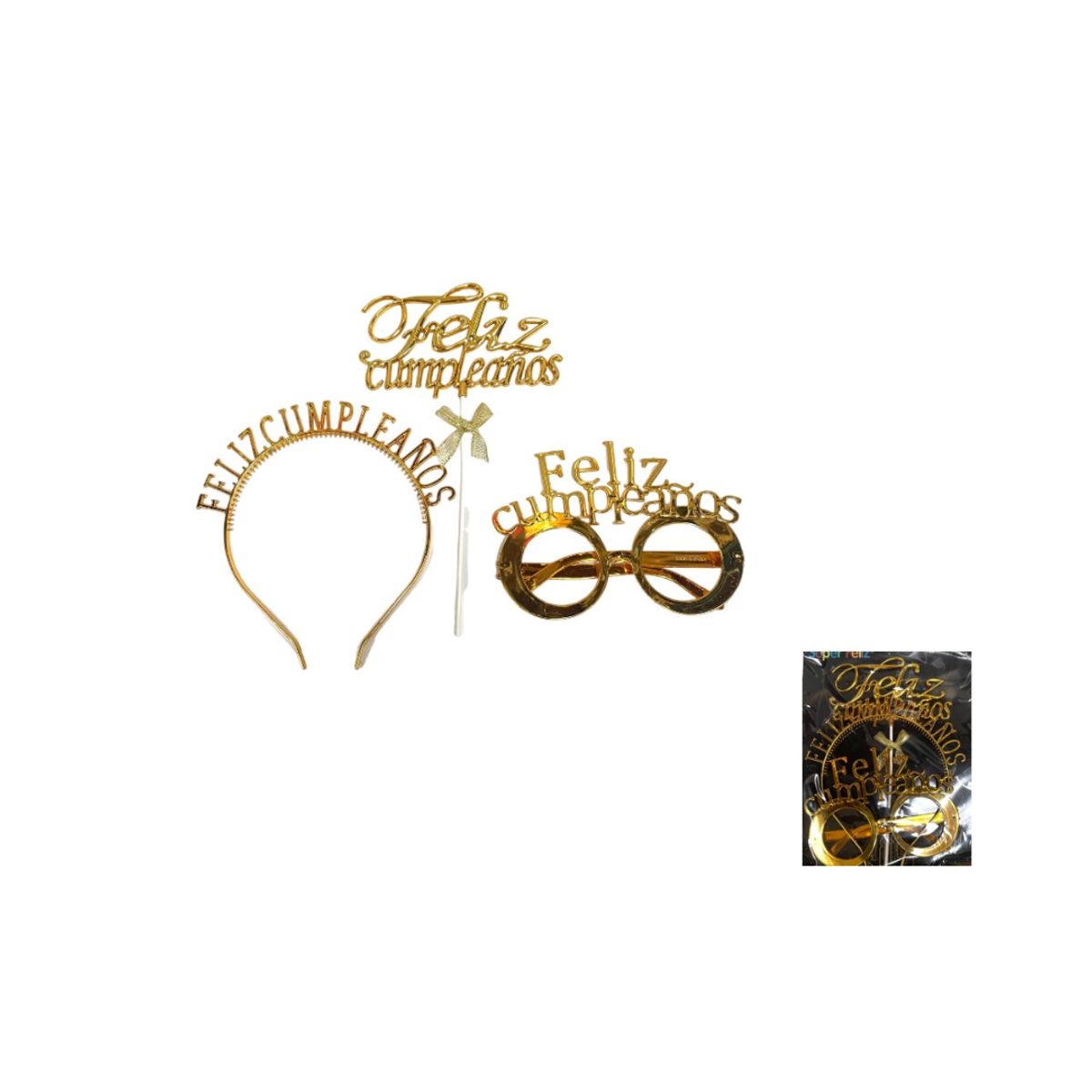 GENERICO - ACCESORIOS PARA FIESTA 3 PCS