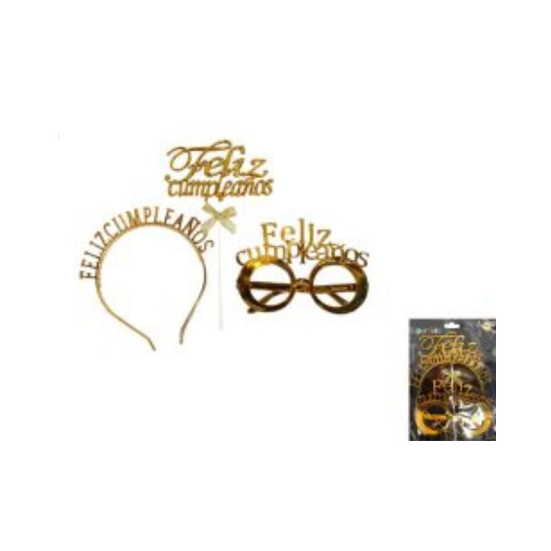 GENERICO - ACCESORIOS PARA FIESTA 3 PCS