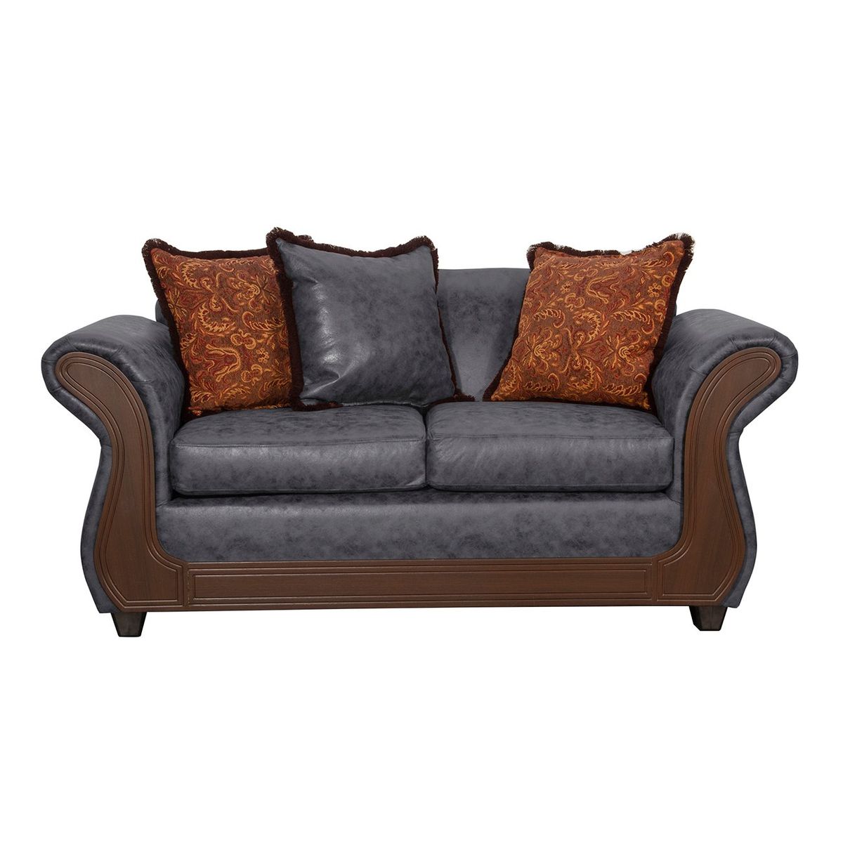 BLACK FACTORY - Sofá 2 Cuerpos Palermo Gris